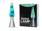 Lampe à poser Itotal Lave à base argentée Liquide Bleu et Vert 30 W