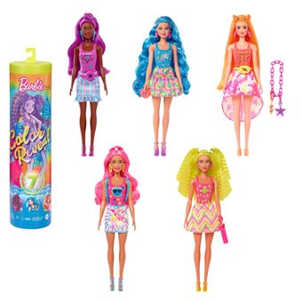 Poupée Barbie Color Reveal Série Fluo Modèle aléatoire