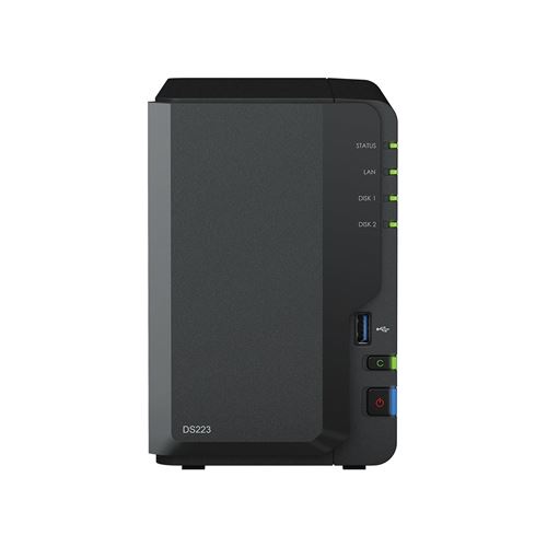 Serveur Nas Synology Diskstation Ds223 2 Baies 2 Go Noir
