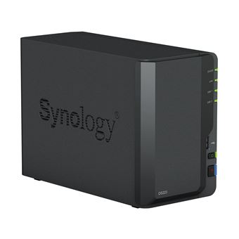 Synology Disk Station DS223 - Serveur NAS - 2 Baies - SATA 6Gb/s - RAID RAID 0, 1, JBOD - RAM 2 Go - Gigabit Ethernet - iSCSI support