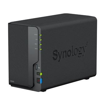 Synology Disk Station DS223 - Serveur NAS - 2 Baies - SATA 6Gb/s - RAID RAID 0, 1, JBOD - RAM 2 Go - Gigabit Ethernet - iSCSI support