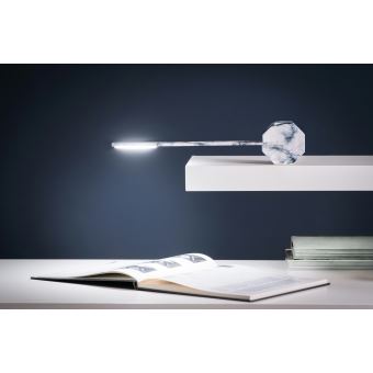 Lampe de bureau Gingko Octogone Marble Blanc