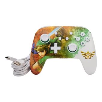 Manette sans fil améliorée PowerA pour Nintendo Switch Link Watercolor