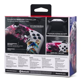 Manette sans fil améliorée PowerA pour Nintendo Switch Link Watercolor