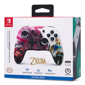 Manette sans fil améliorée PowerA pour Nintendo Switch Link Watercolor