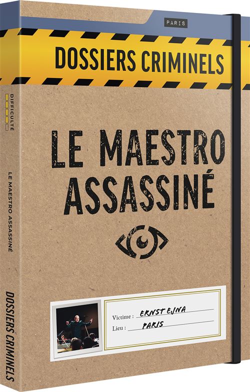 Boite de Jeu d'enquête Asmodee Dossiers Criminels Le Maestro Assassiné