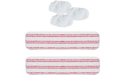 Kit de 2 serpillières microfibre avec 3 bonnettes Vaporetto Polti