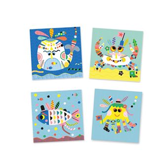 Jeu créatif Djeco Créer avec des Stickers Animaux Marins