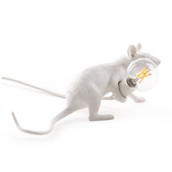 Lampe à poser Seletti Souris couchée 1 W Blanc