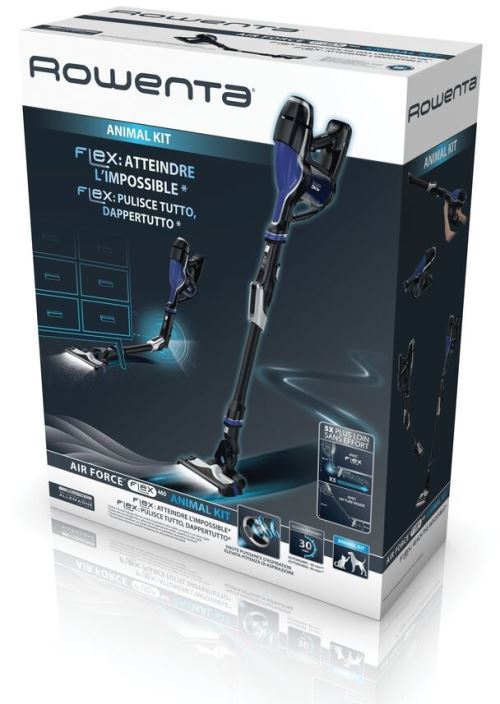 Aspirateur balai sans fil Rowenta Air Force Flex 460 21,9 V Bleu et