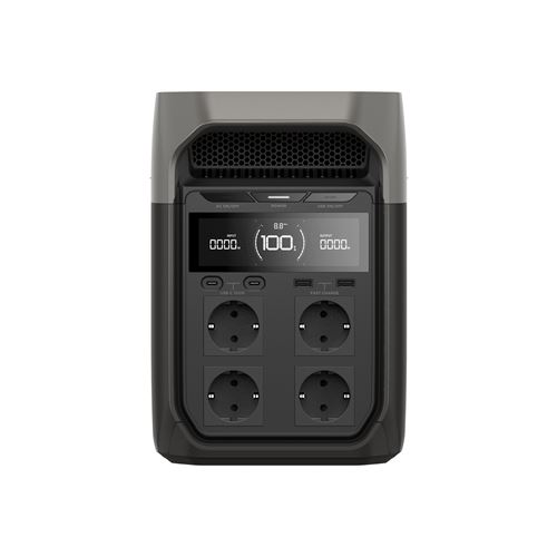 Ecoflow Gris Anthracite Bloc D'alimentation Station Portable Delta 3 2400 W