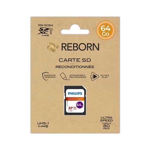 Carte mémoire SDXC Reconditionnée Reborn