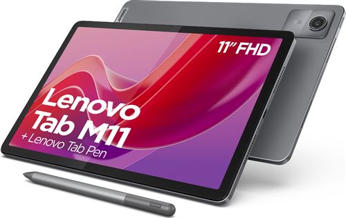 Tablette Tactile Lenovo Tab M11 11" 128 Go Gris luna + Lenovo Tab Pen