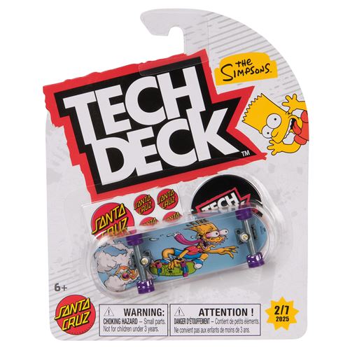 Pack figurine Tech Deck 1 finger Skate The Simpsons Modèle aléatoire - vue 1