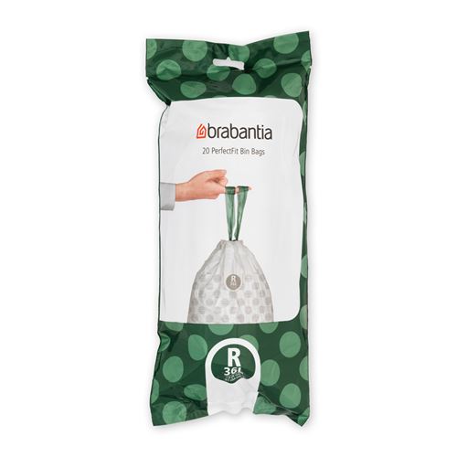 20 Sacs par rouleaux poubelle Brabantia PerfectFit Code R 138508 36 L Blanc