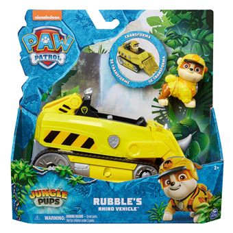 Paw Patrol - Pat Patrouille - Véhicule Figurine Marcus Jungle Pups - Voiture Figurine À Collectionner - Thème Jungle - Pat Patrouille Jouet - Voiture Enfant - Jouet Enfant 3 Ans Et