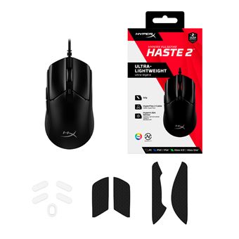 HyperX Pulsefire Haste 2 - Souris - optique - 6 boutons - filaire - noir