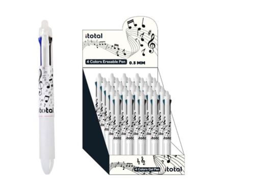 Stylos à bille effaçables Itotal 4 en 1 Music