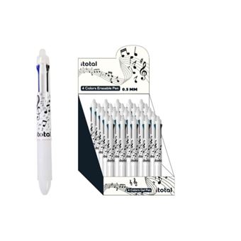 Stylos à bille effaçables Itotal 4 en 1 Music