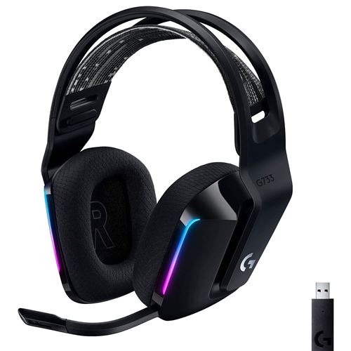 Casque gaming sans fil Logitech Lightspeed RVB G733 Noir