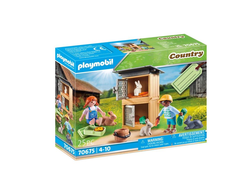 Playmobil 70137 - country la ferme - enfants avec petits animaux