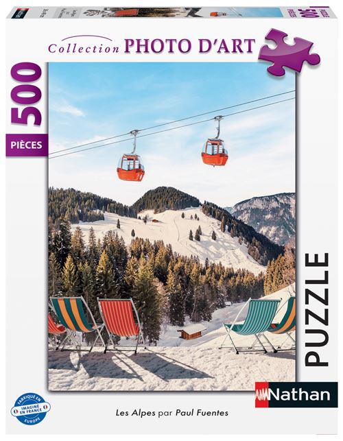 Puzzle 500 pièces : Les Alpes Paul Fuentes Ravensburger Nathan - vue 2