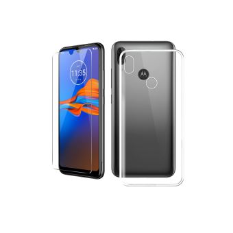 Pack Smartphone Motorola Moto E6 Plus 64 Go Noir et Coque de protection + Verre trempé