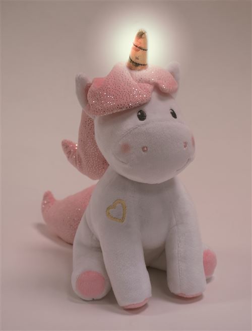 JEMINI Peluche Musicale et Lumineuse Licorne Pour Enfant - 24 cm