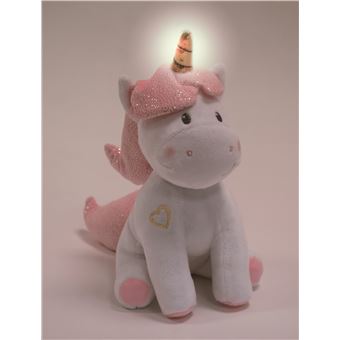 Peluche musicale et lumineuse Jemini Licorne Peluche Achat prix fnac