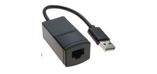 Adaptateur USB mâle vers Ethernet RJ-45 femelle Lineaire 15 cm Noir