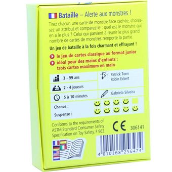 Jeu de cartes Haba Bataille Junior Alerte aux monstres !