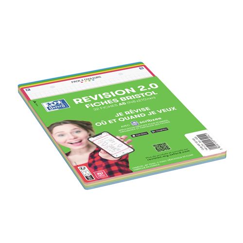 5 Paquets De 32 Flashcards Oxford FLASH 2.0 - Format A7 75x125mm - Pour Révisions Efficaces - 2
