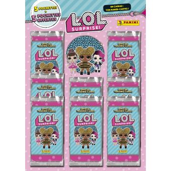 Jeu de cartes Panini L.O.L Pack 5 pochettes avec 5 pochettes offertes