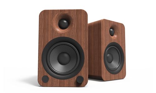 Enceintes actives Hifi Bluetooth Kanto YU4 Noyer Vendues par paire