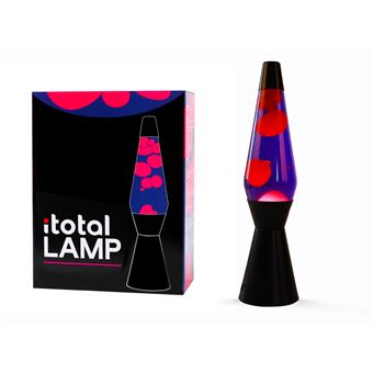 Lampe à poser Itotal Lave à base noir Liquide Violet et Rose 30 W