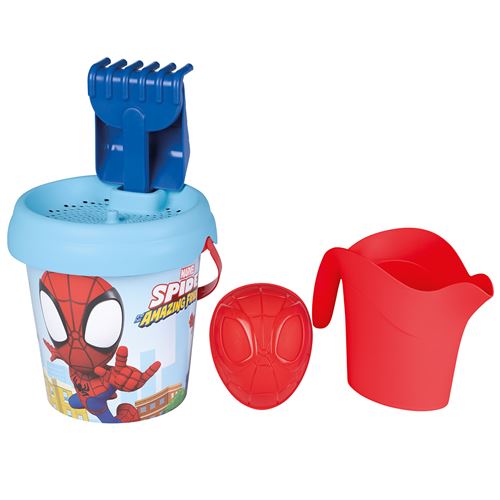 Smoby Multicolore Jeu De Plage Seau De Plage Avec Anse Spidey 17 Cm