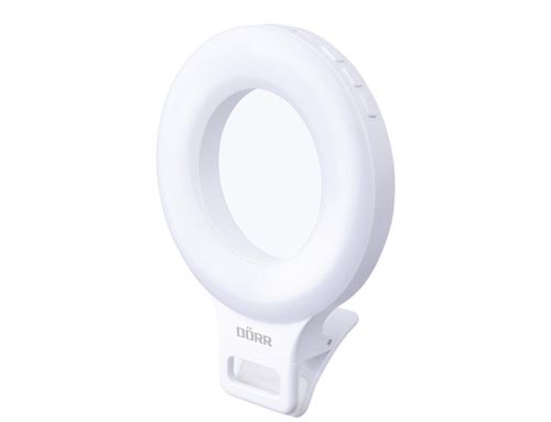 Anneau lumineux LED D&ouml;rr pour Smartphone SLR-9 Blanc