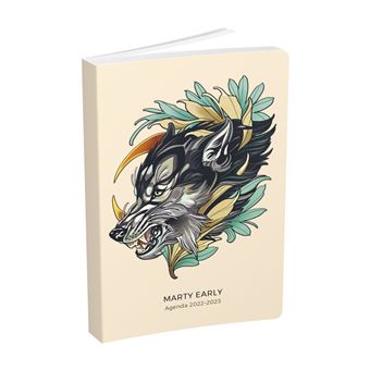 Agenda scolaire Hamelin 2022 2023 1 jour par page Tatouage 12 x 17 cm