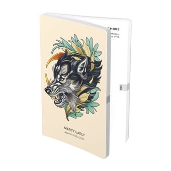 Agenda scolaire Hamelin 2022 2023 1 jour par page Tatouage 12 x 17 cm