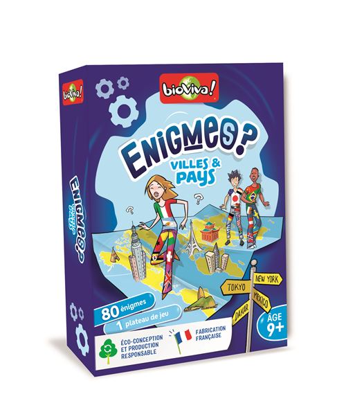 Jeu de cartes Bioviva Enigmes Villes et Pays