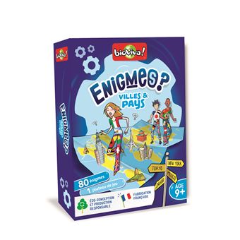 Jeu de cartes Bioviva Enigmes Villes et Pays