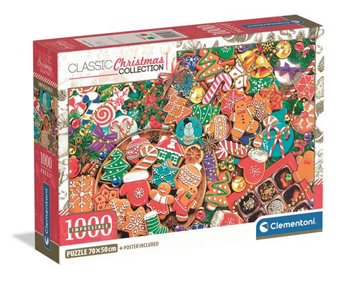 Puzzle 1000 pièces : Impossible Collection de Noël Friandises de Noël Clementoni Puzzles - vue 10