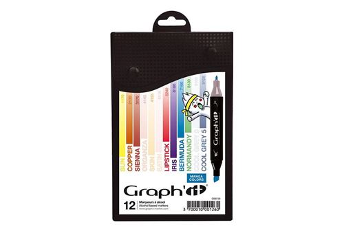 Assortiment Feutre à alcool Graph'it Manga colors x 12