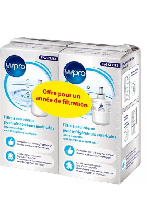 Pack 2 filtres à eau WPRO BSMG001