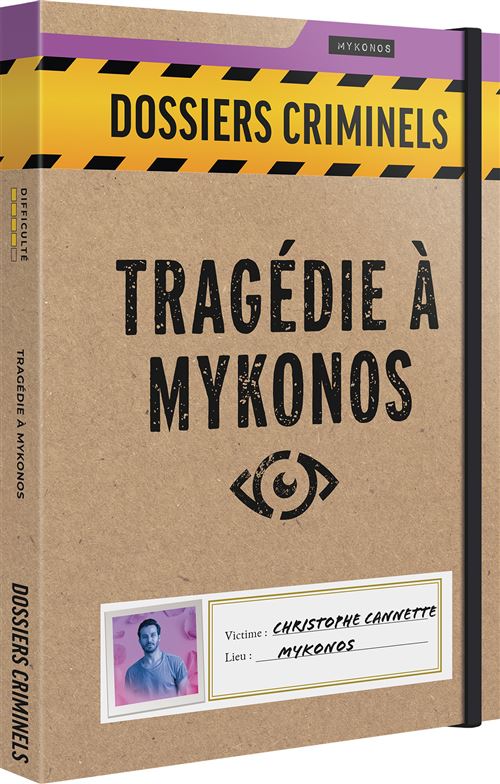 Boite de Jeu d'enquête Asmodee Dossiers Criminels Tragédie à Mykonos