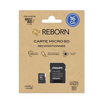 Carte Mémoire Verbatim MicroSDHC Premium 16 Go Noire Avec Adaptateur - Neuf Sous Blister