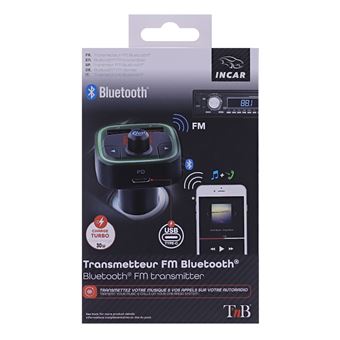 Transmetteur FM Bluetooth Premium T'nB FMCT08 Noir + kit mains libres et  charge rapide - Fnac.ch - Accessoire téléphonie pour voiture