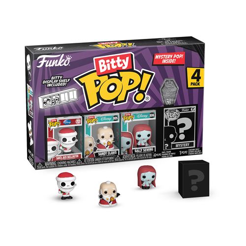 Funko - Bitty Pop - Figurines L'Étrange Noël de Monsieur Jack - Pack de 4 - Santa Jack - Image 3