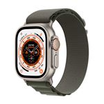 Apple Watch Ultra + Cellular, boîtier Titane 49mm avec Boucle Alpine Vert Taille L