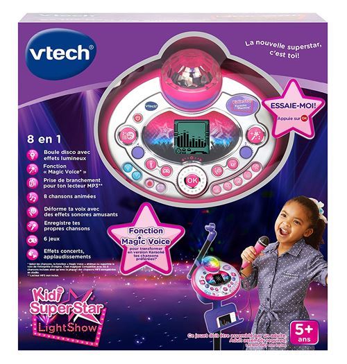 VTECH - Kidi Superstar Lightshow Rose - Micro Karaoké Enfant - Cdiscount  Jeux - Jouets